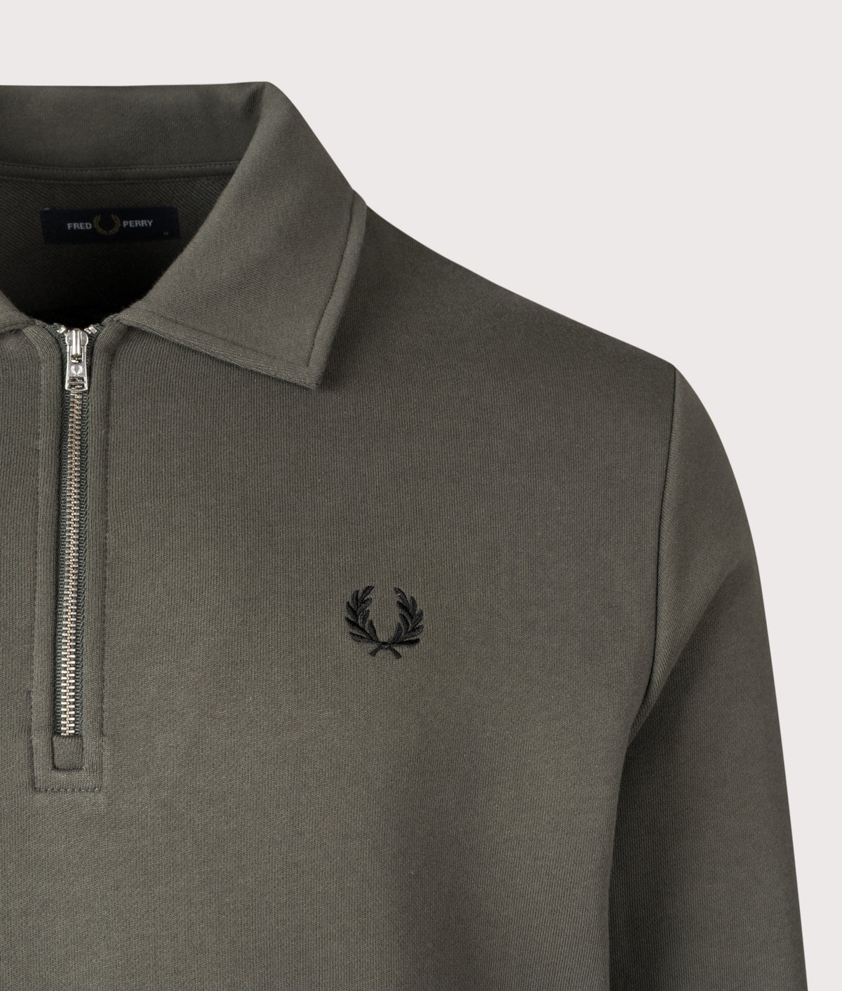 Fred Perry M2426 Half Zip Collared Sweatshirt 148 - Field Green
