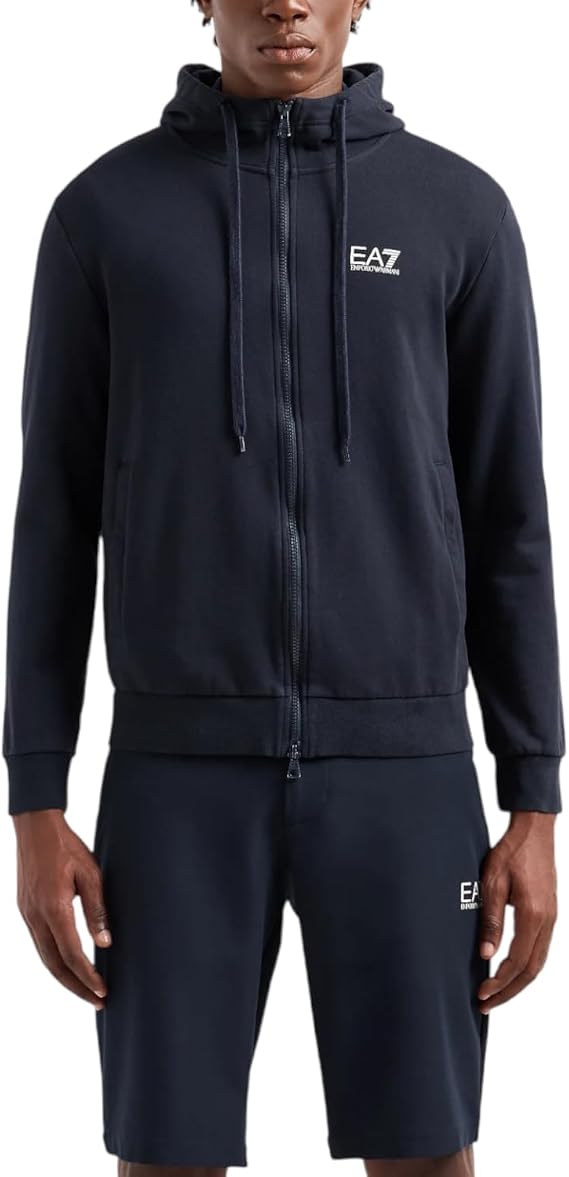 EA7 EMPORIO ARMANI 3RPM63 ZIP HOODIE 1554 NAVY BLUE