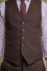 Cavani Caridi Waistcoat Brown