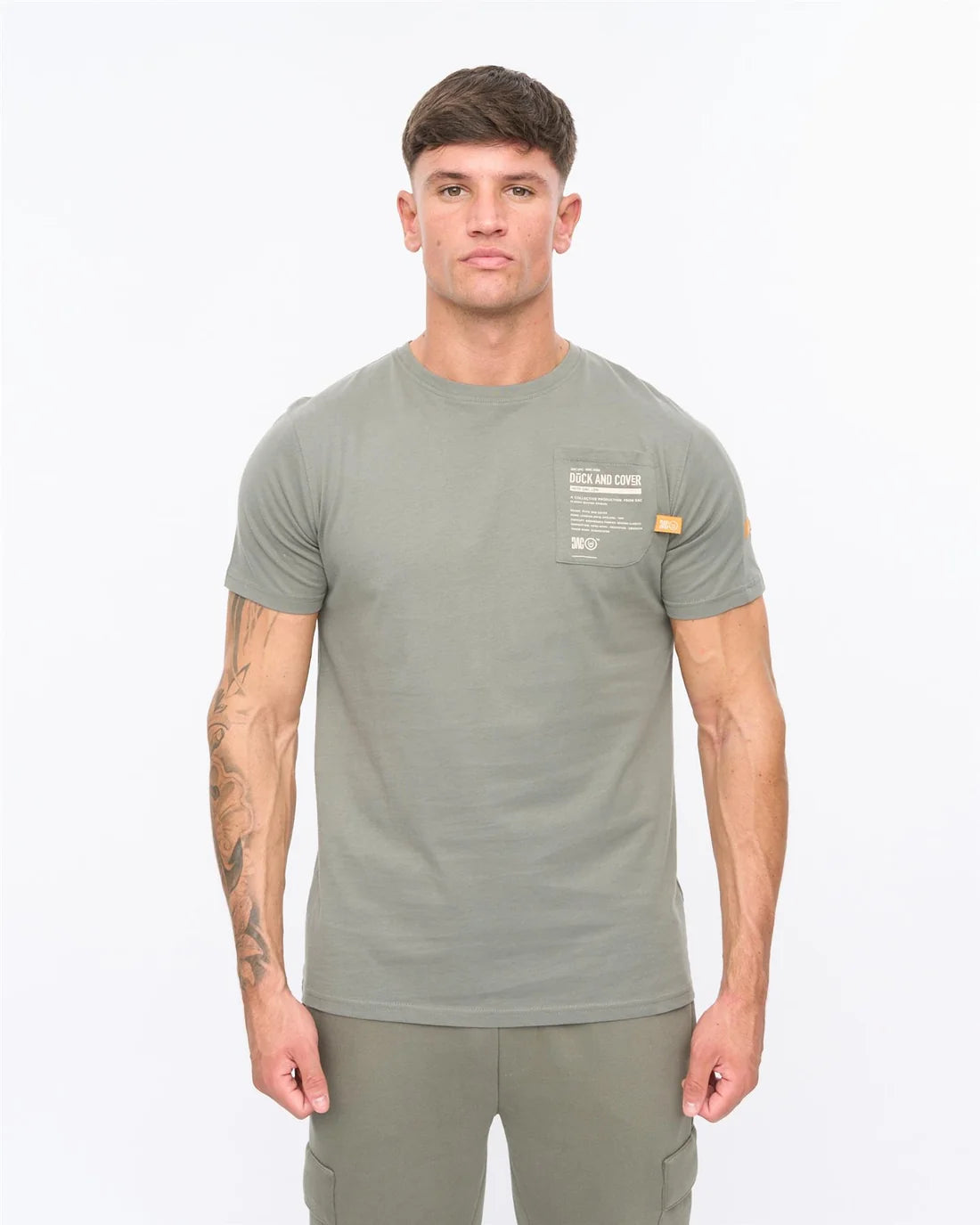 Duck & Cover Adamsberg Carbon T-Shirt - Dark Olive