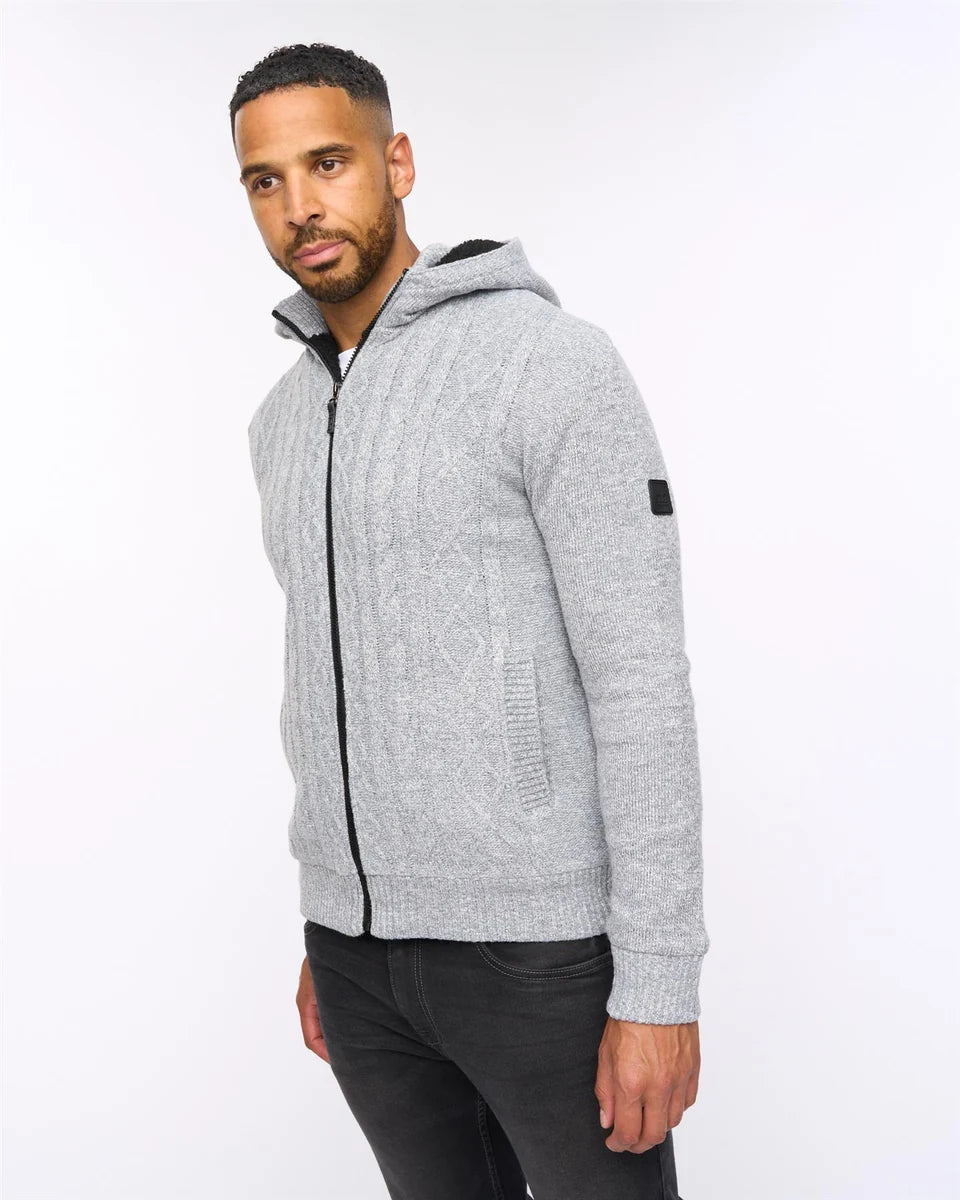 Bewley & Ritch Tonbridge Cable Knit - Light Grey Marl