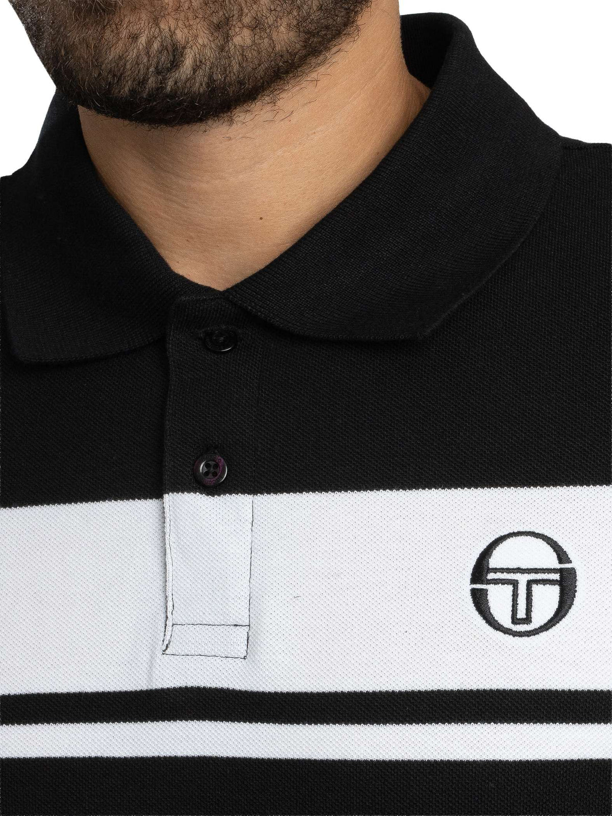 Sergio Tacchini STM14554 Young Line Polo 166 - Black/White