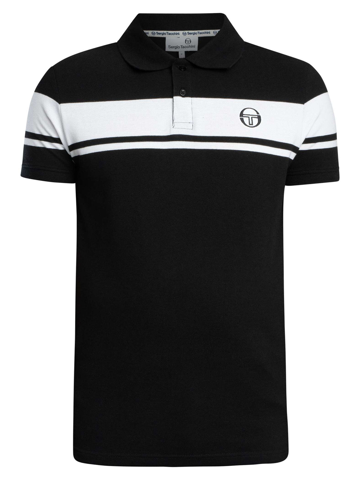 Sergio Tacchini STM14554 Young Line Polo 166 - Black/White