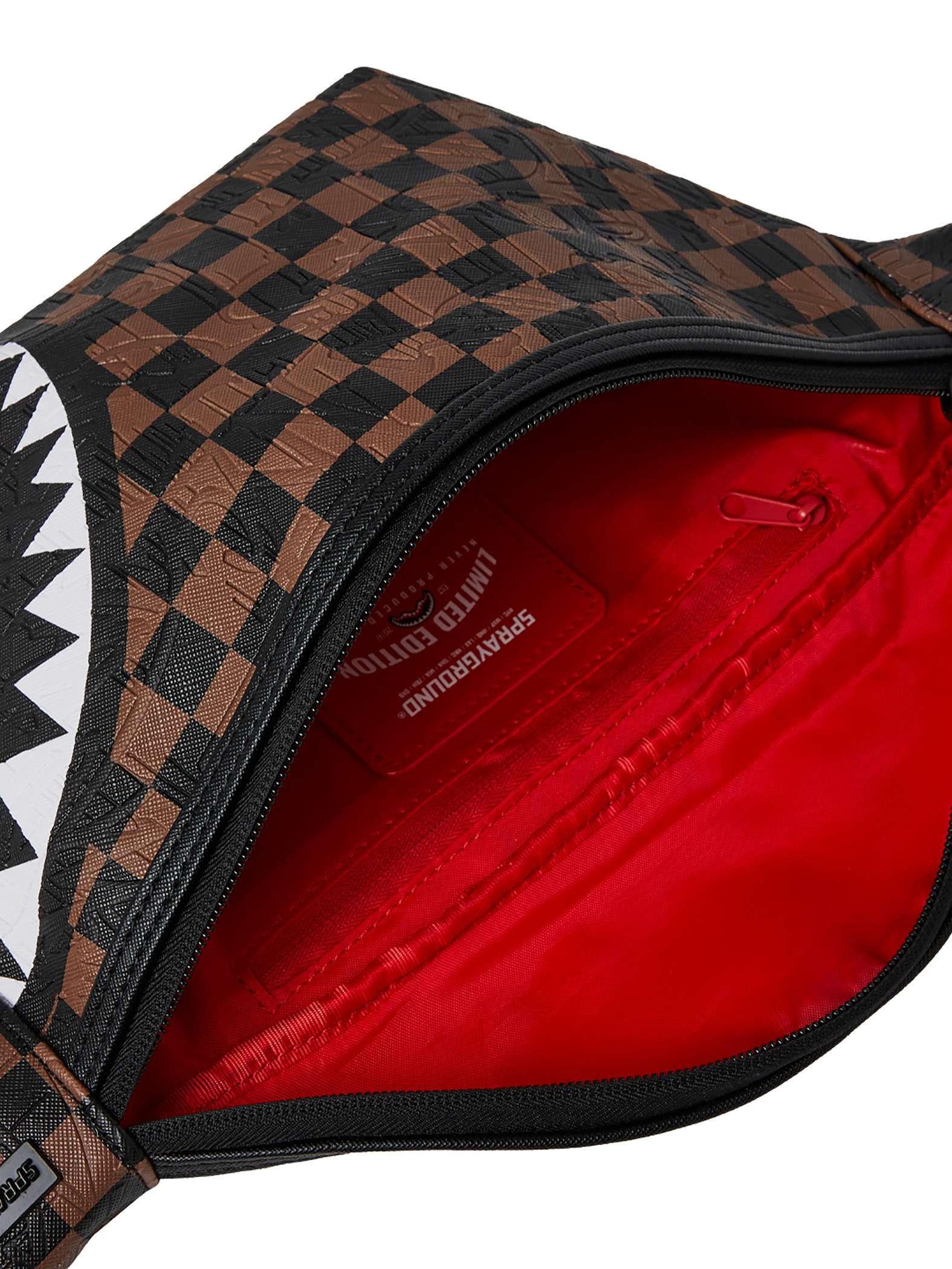 Sprayground 910B8240 Check 2 Emboss Savvy Crossbody Bag - Brown