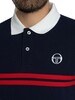 Sergio Tacchini STM14566 Supermac Polo Shirt - Maritime Blue/Adrenaline Rush