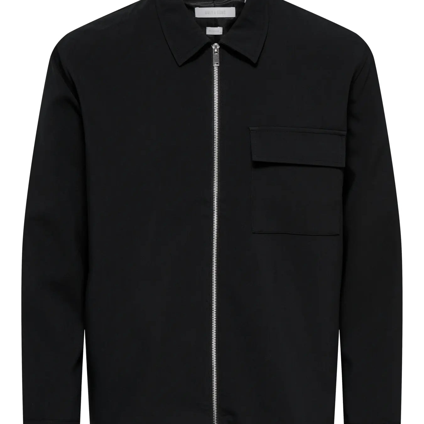 Only & Sons Regular Zip Overshirt - Jet Black