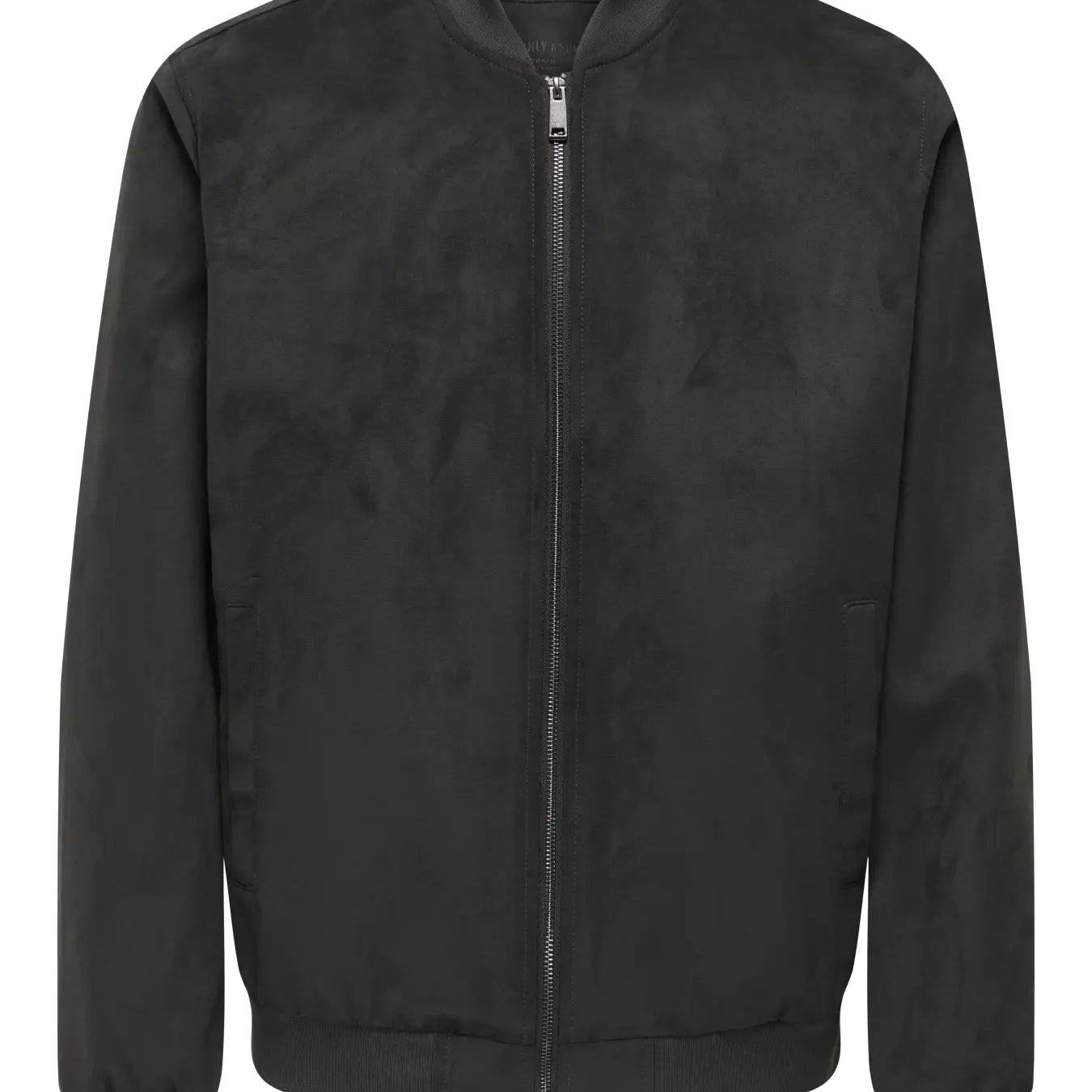 Only & Sons Lucas Fake Suede Bomber Jacket - Phantom