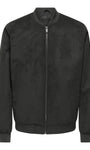 Only & Sons Lucas Fake Suede Bomber Jacket - Phantom