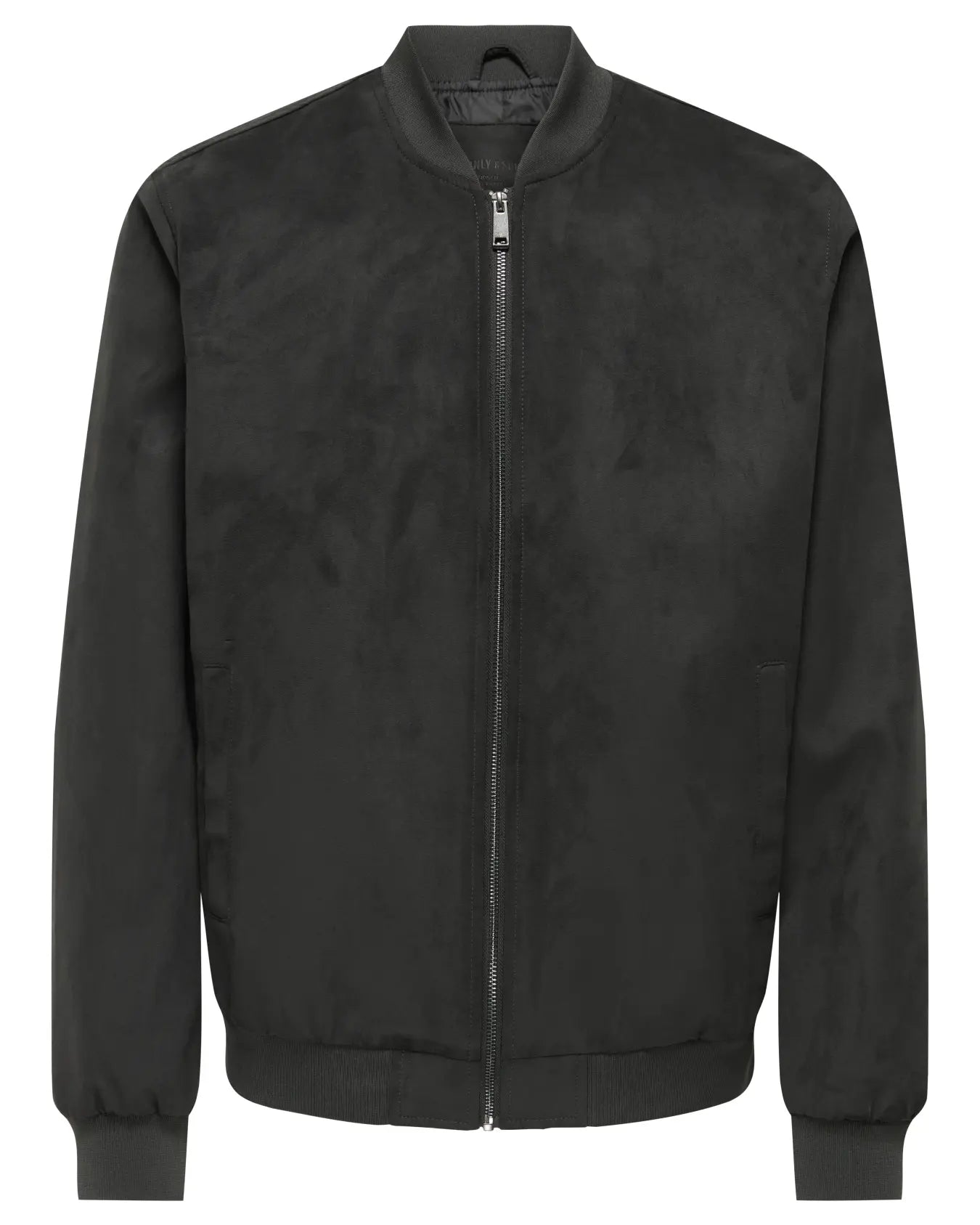 Only & Sons Lucas Fake Suede Bomber Jacket - Phantom