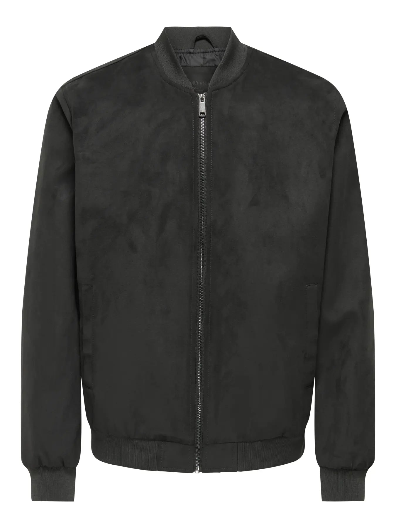 Only & Sons Lucas Fake Suede Bomber Jacket - Phantom
