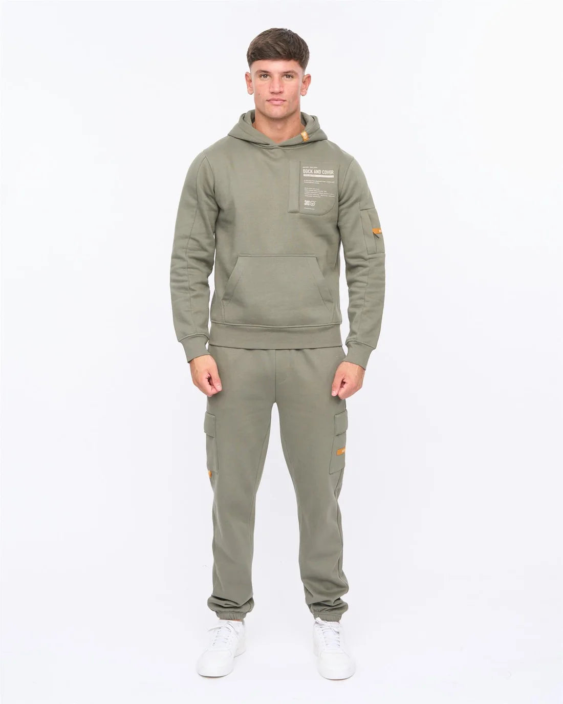 Duck & Cover Adamsberg Hoodie - Dark Olive