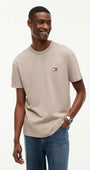Tommy Jeans DM0DM20322 Regular Badge T-Shirt - Limestone Dust