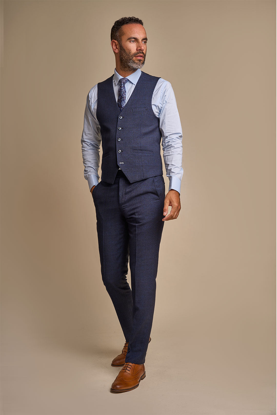 Cavani Caridi Waistcoat Navy