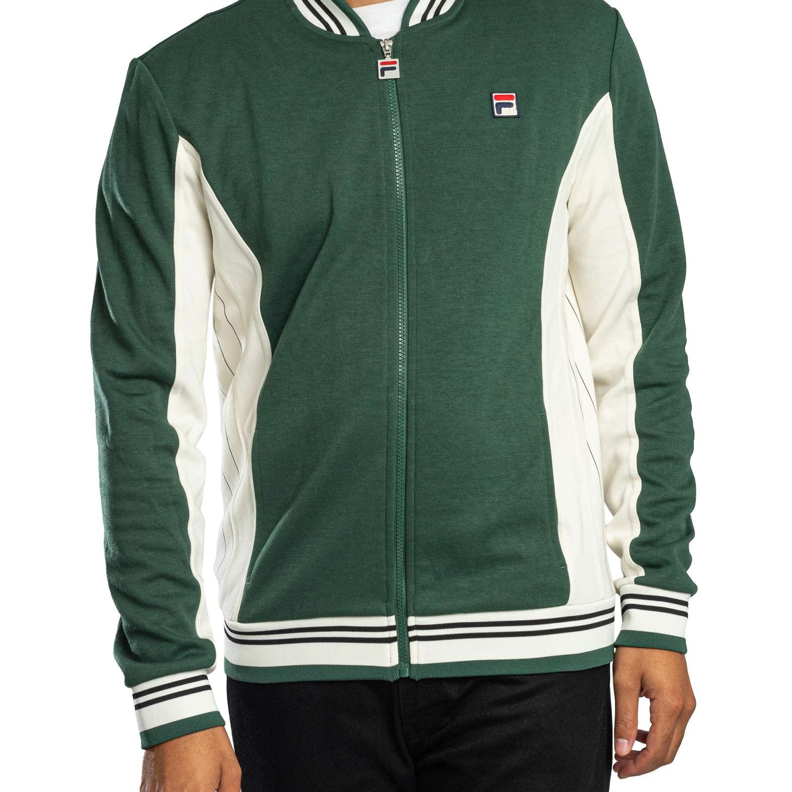 Fila LM161RN1 Settanta Baseball Jacket 266 - Pine Needle/Gardenia/Black