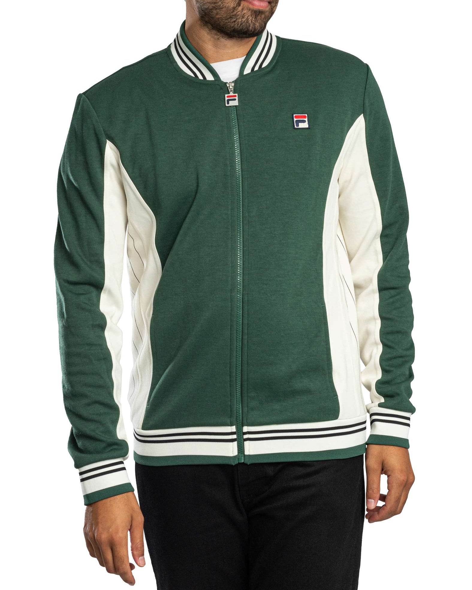 Fila LM161RN1 Settanta Baseball Jacket 266 - Pine Needle/Gardenia/Black