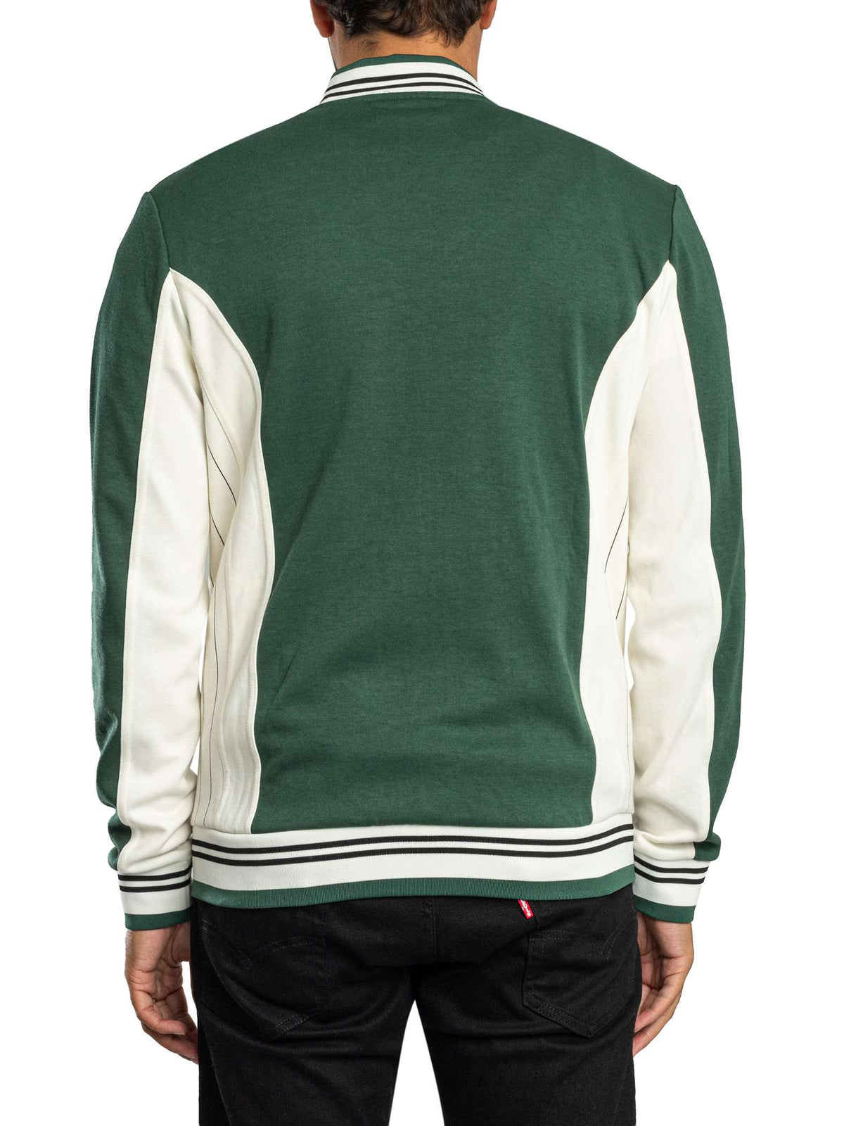 Fila LM161RN1 Settanta Baseball Jacket 266 - Pine Needle/Gardenia/Black