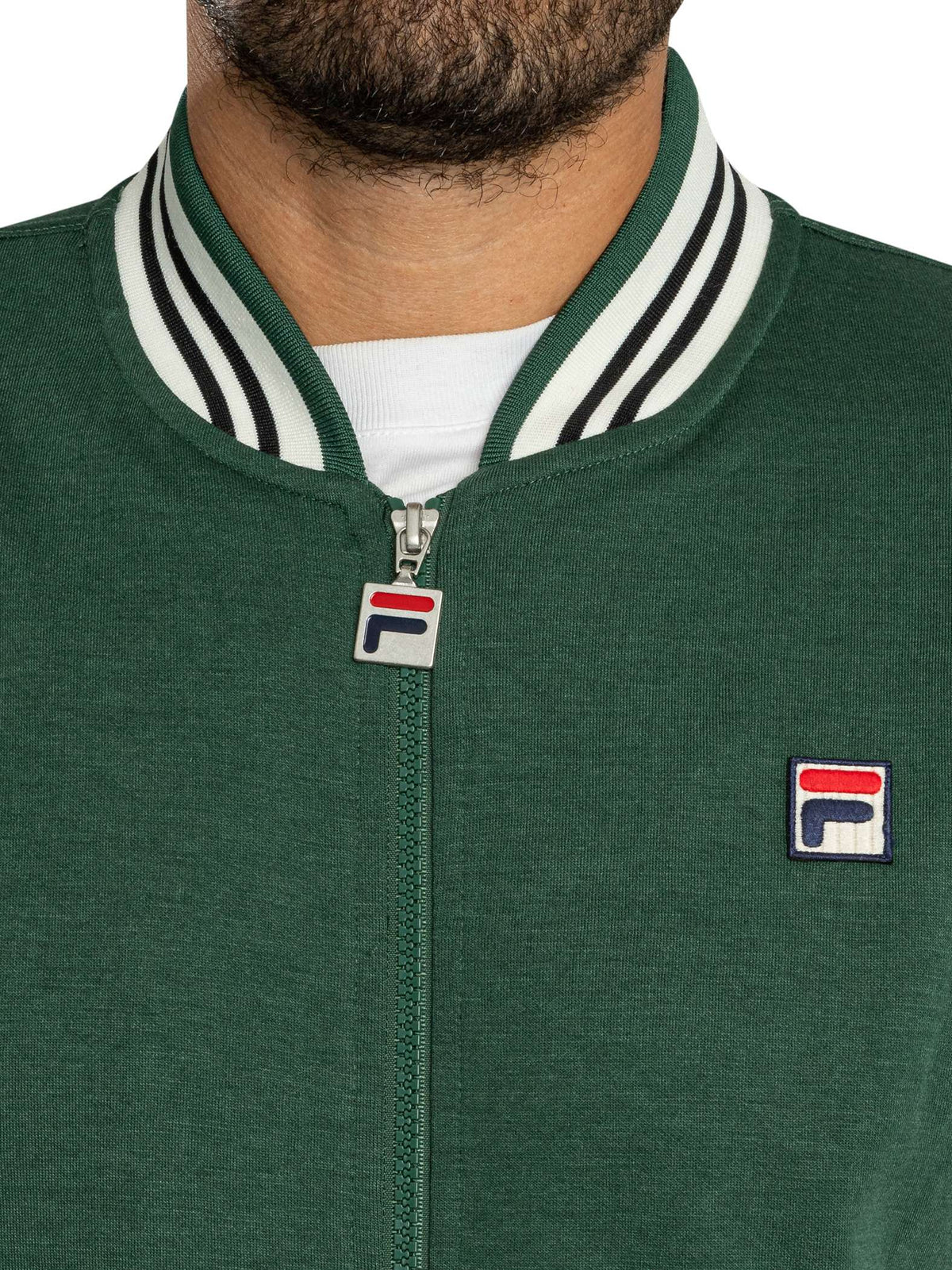 Fila LM161RN1 Settanta Baseball Jacket 266 - Pine Needle/Gardenia/Black