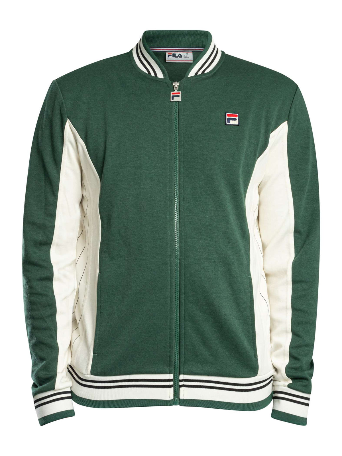 Fila LM161RN1 Settanta Baseball Jacket 266 - Pine Needle/Gardenia/Black