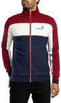 Sergio Tacchini STM21356 Spiga Track Top 570 - Merlot/Gardenia/Maritime Blue