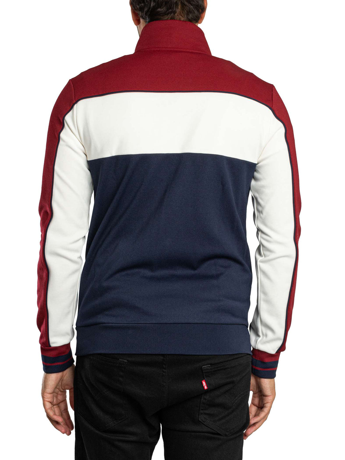 Sergio Tacchini STM21356 Spiga Track Top 570 - Merlot/Gardenia/Maritime Blue