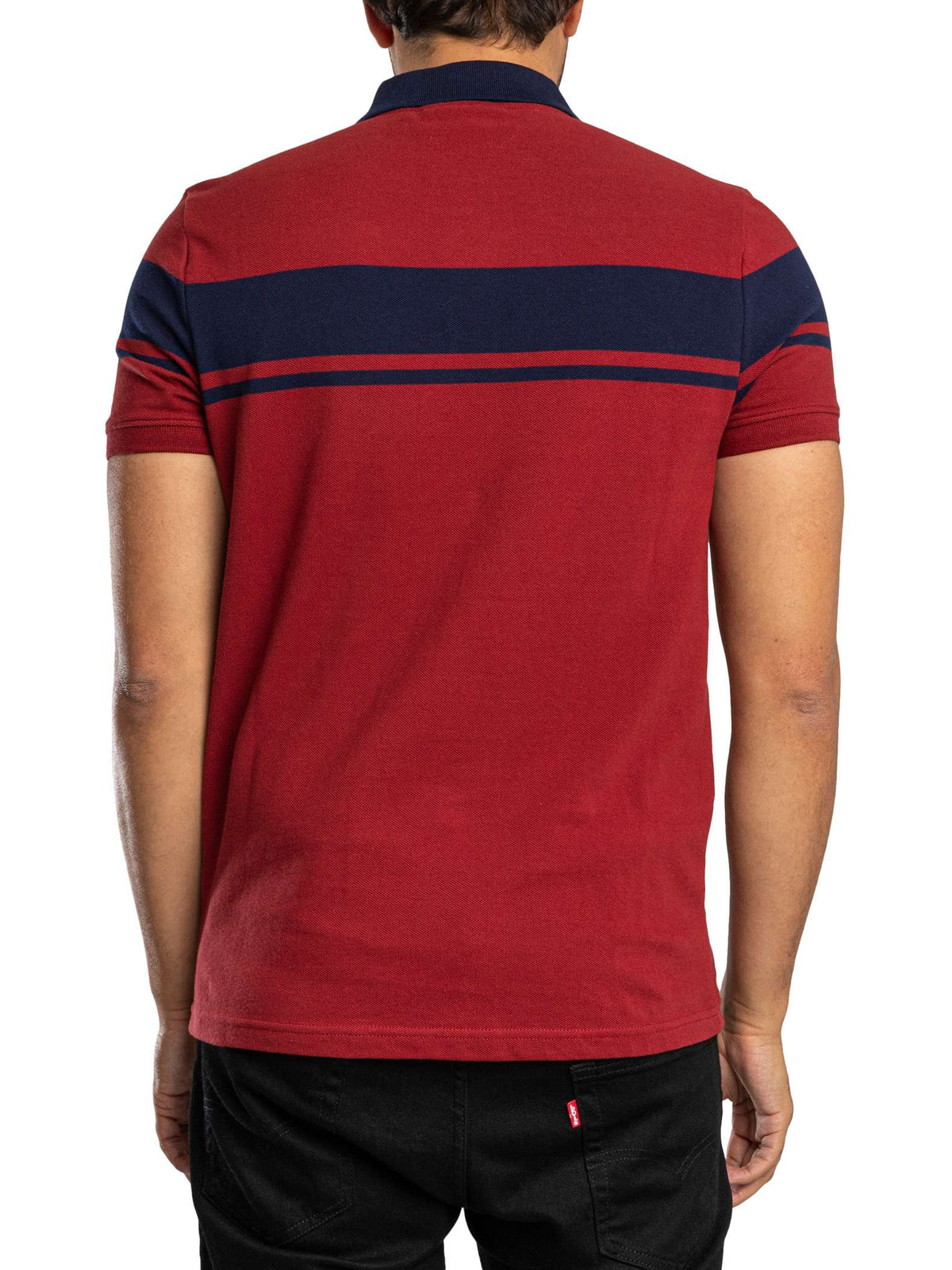 Sergio Tacchini STM14554 Young Line Polo 500 - Merlot/Maritime Blue