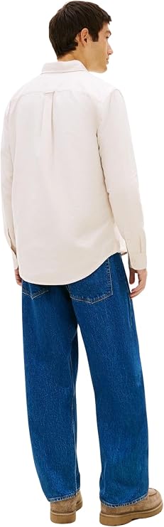 Tommy Jeans DM0DM21298AES TJM Regular Oxford Shirt - White Clay