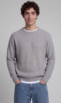 JJ Rebel Logan Knitted Crewneck - Light Grey Melange