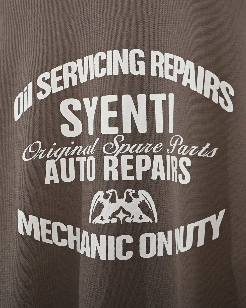 Syenti Mechanic Crewneck Sweatshirt - Light Brown