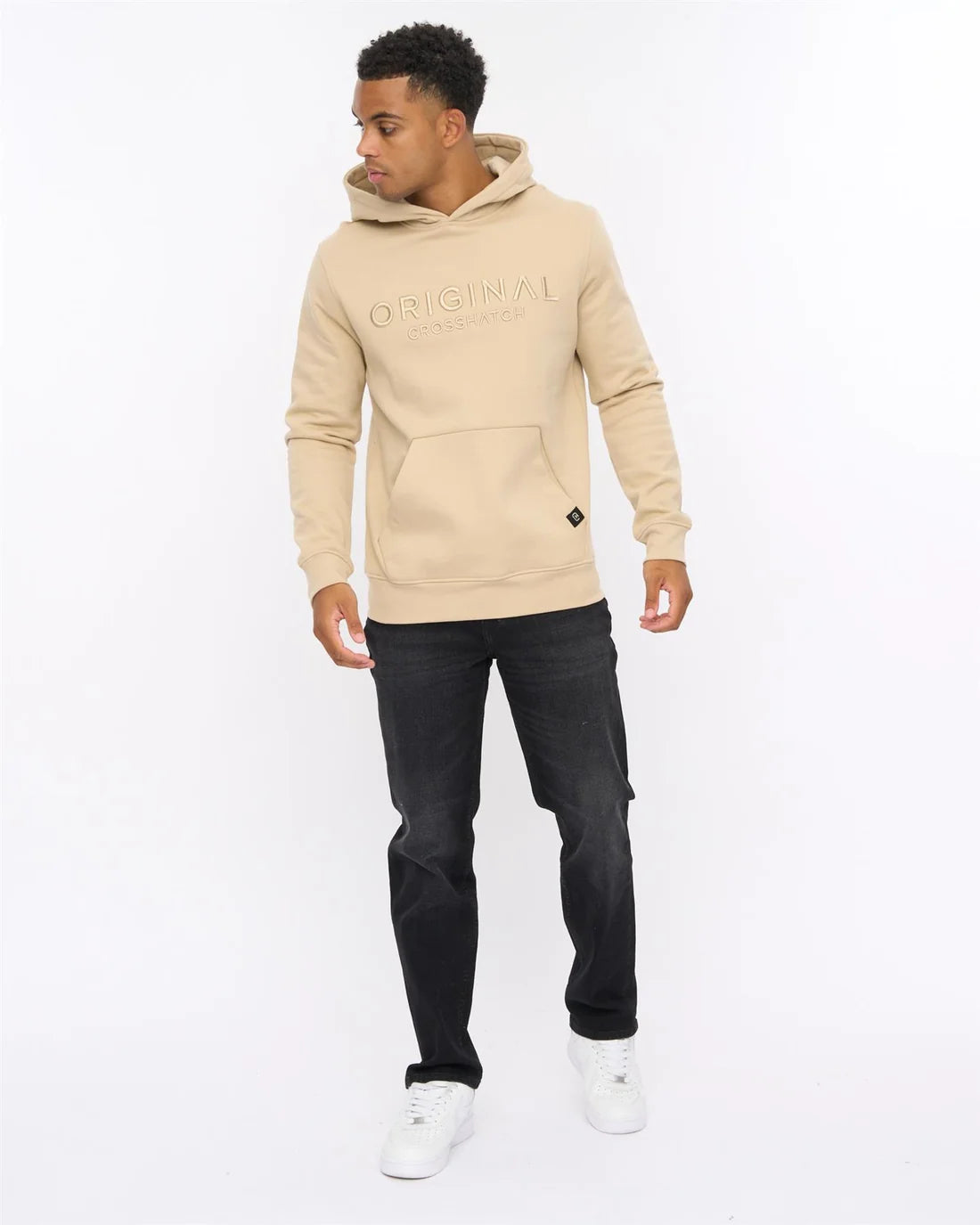 Crosshatch Haromere Hoodie - Stone