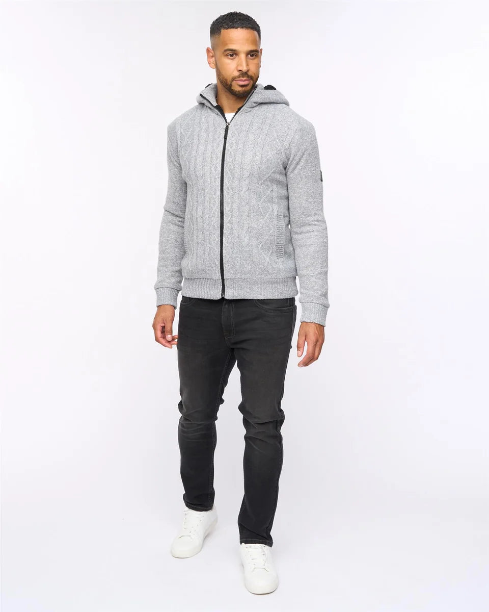 Bewley & Ritch Tonbridge Cable Knit - Light Grey Marl