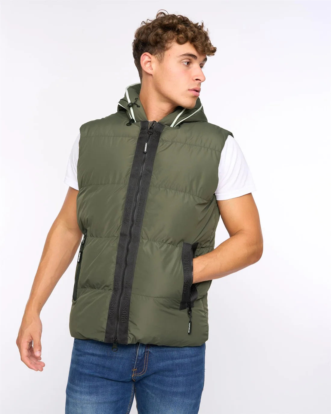 Crosshatch Sandbox Gilet - Olive