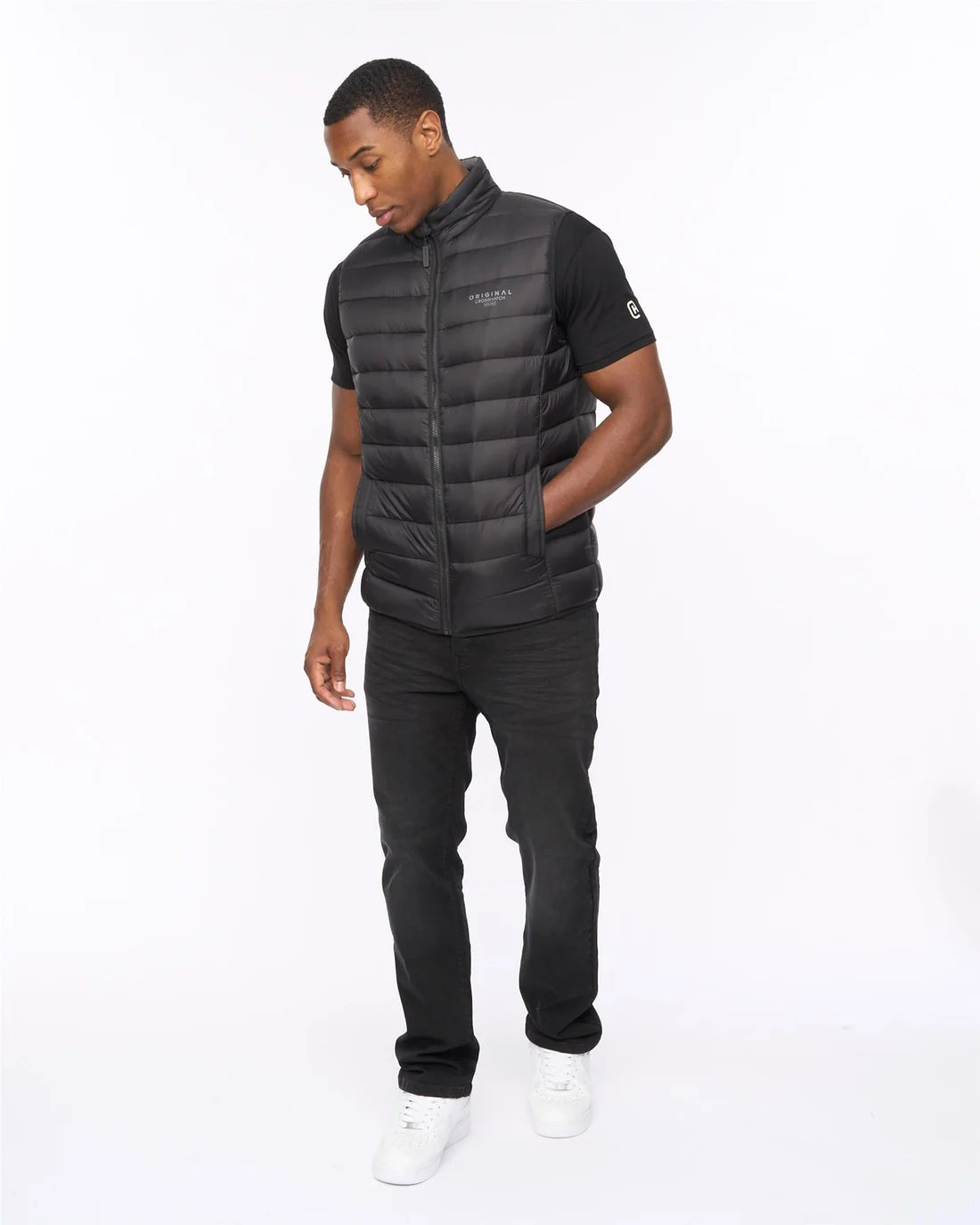 Crosshatch Gattering Gilet - Black