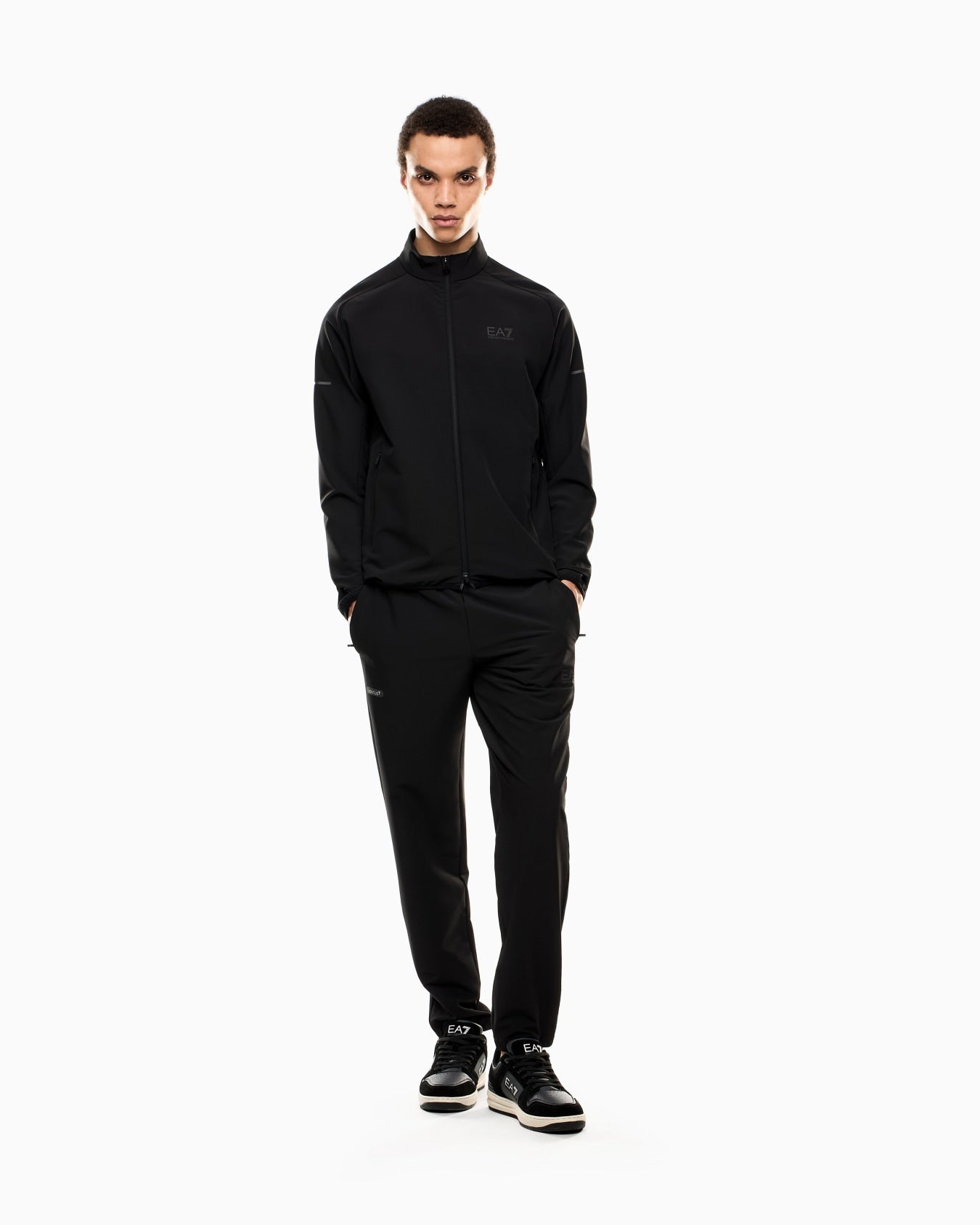 EA7 Emporio Armani 7M000638 Dynamic Athlete Zip-Up Sweatshirt VENTUS7 - Black