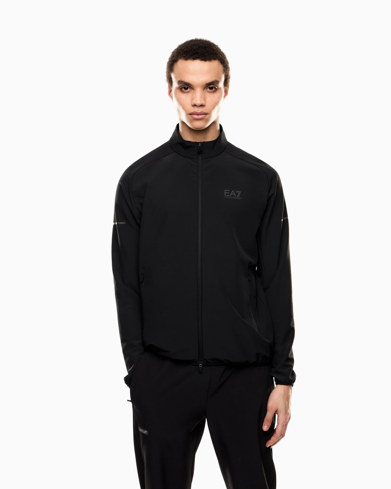 EA7 Emporio Armani 7M000638 Dynamic Athlete Zip-Up Sweatshirt VENTUS7 - Black