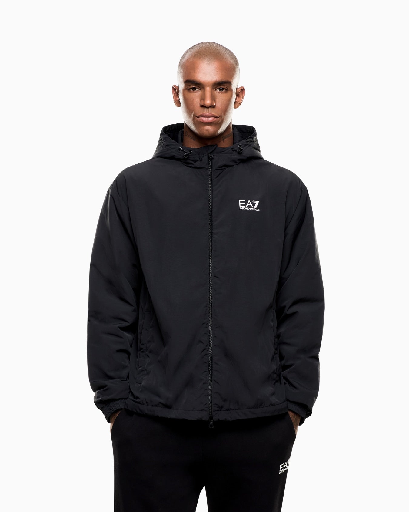 EA7 Emporio Armani 7M000790 Core Identity Nylon Hooded Sweatshirt