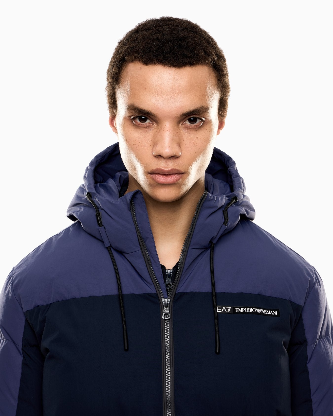 EA7 Emporio Armani 7M000946 Athletic Colour Block Nylon Jacket - Blue