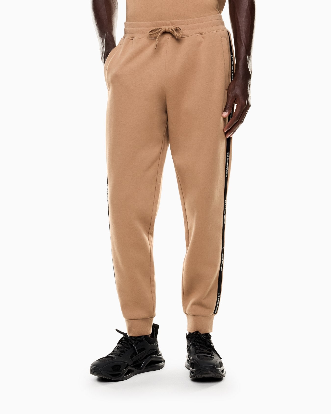 EA7 Emporio Armani 7M000974 Logo Series Cotton-Blend Joggers - Beige