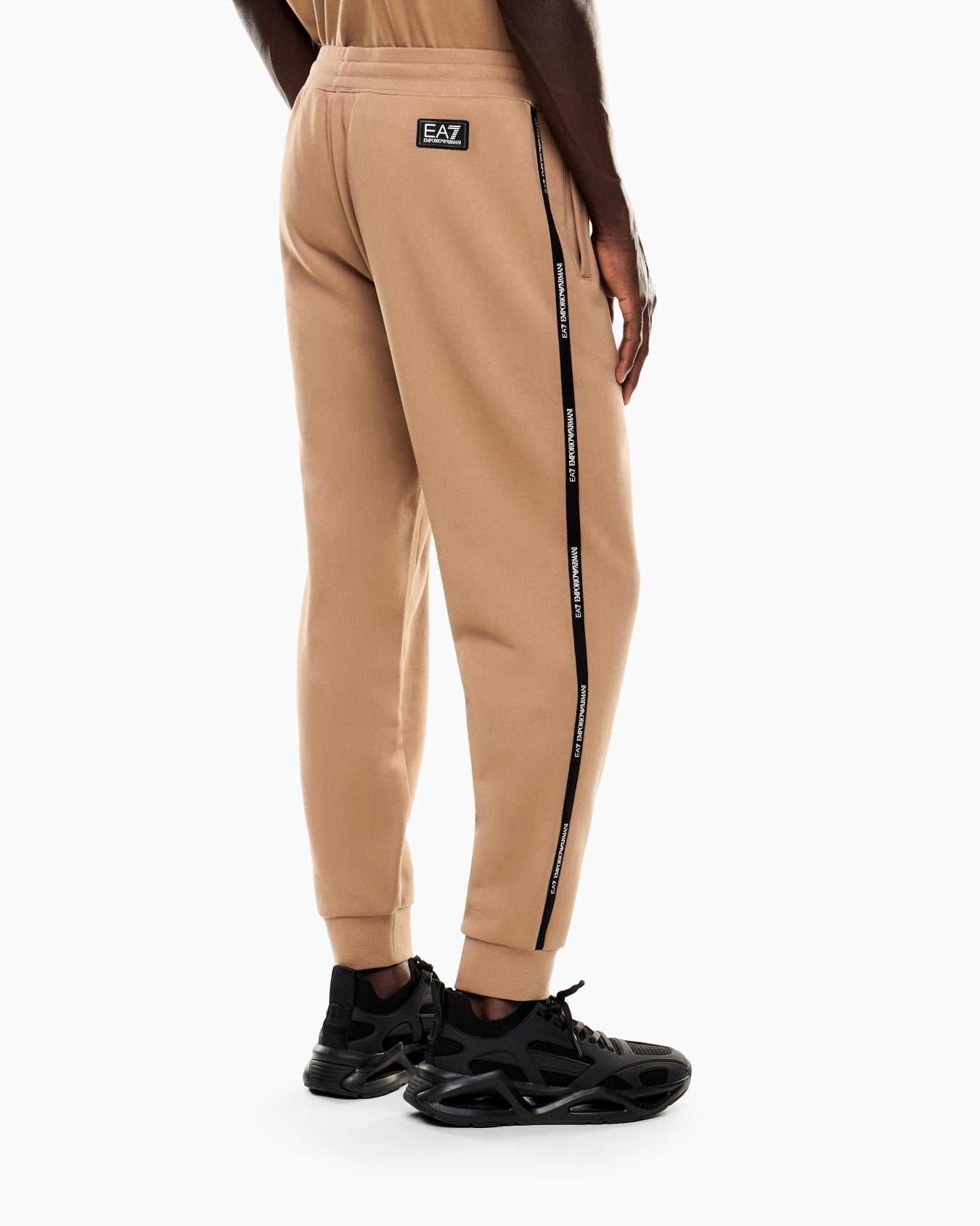 EA7 Emporio Armani 7M000974 Logo Series Cotton-Blend Joggers - Beige