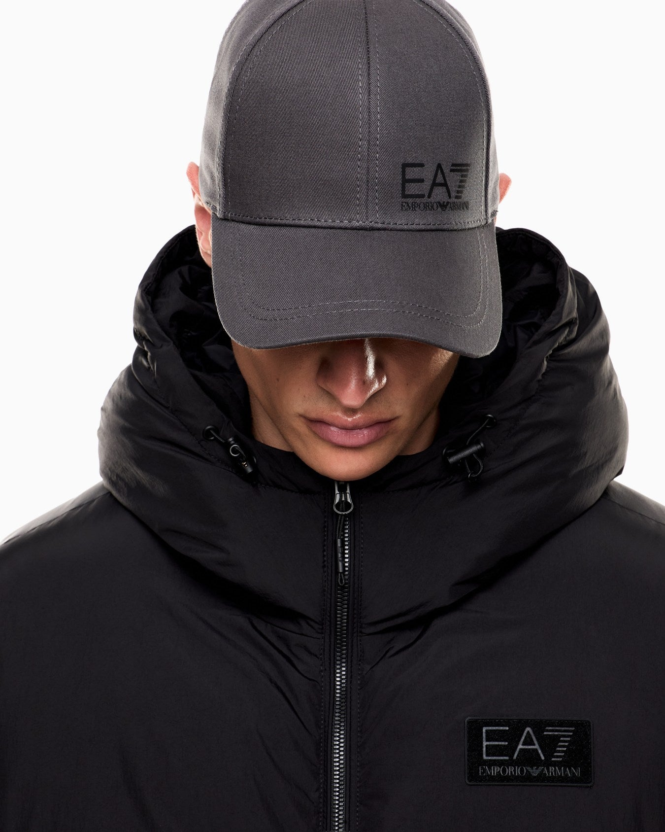 EA7 Emporio Armani 7X000005 Unisex Train Core Cotton Baseball Cap - Grey