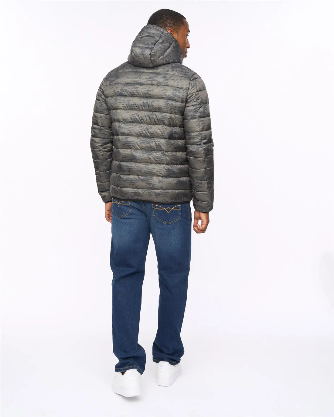 Crosshatch Gattering Jacket - Camo Olive