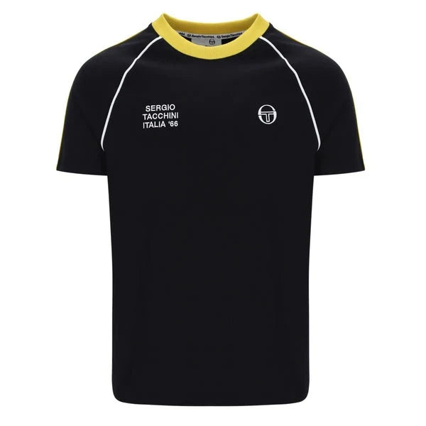 Sergio Tacchini STM12243 Ghibli Davis T-Shirt 124 - Black/Mango Mint/White