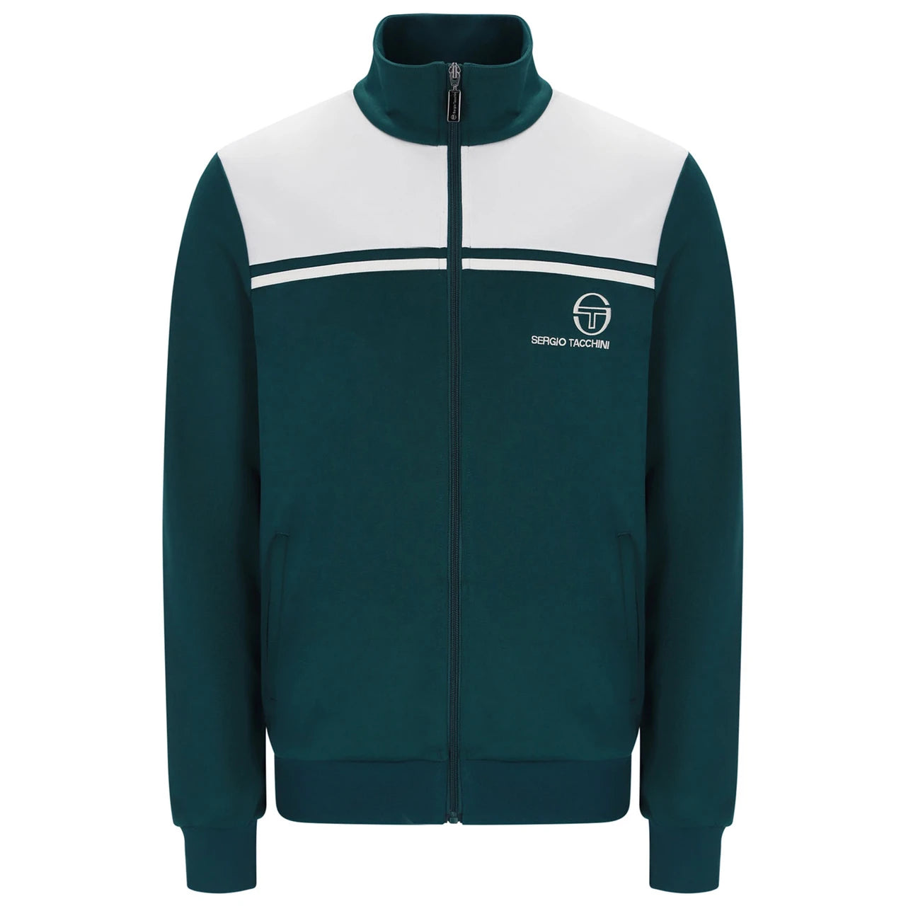 Sergio Tacchini STM21348 New Y/L Track Top 517 - Deep Teal/Gardenia
