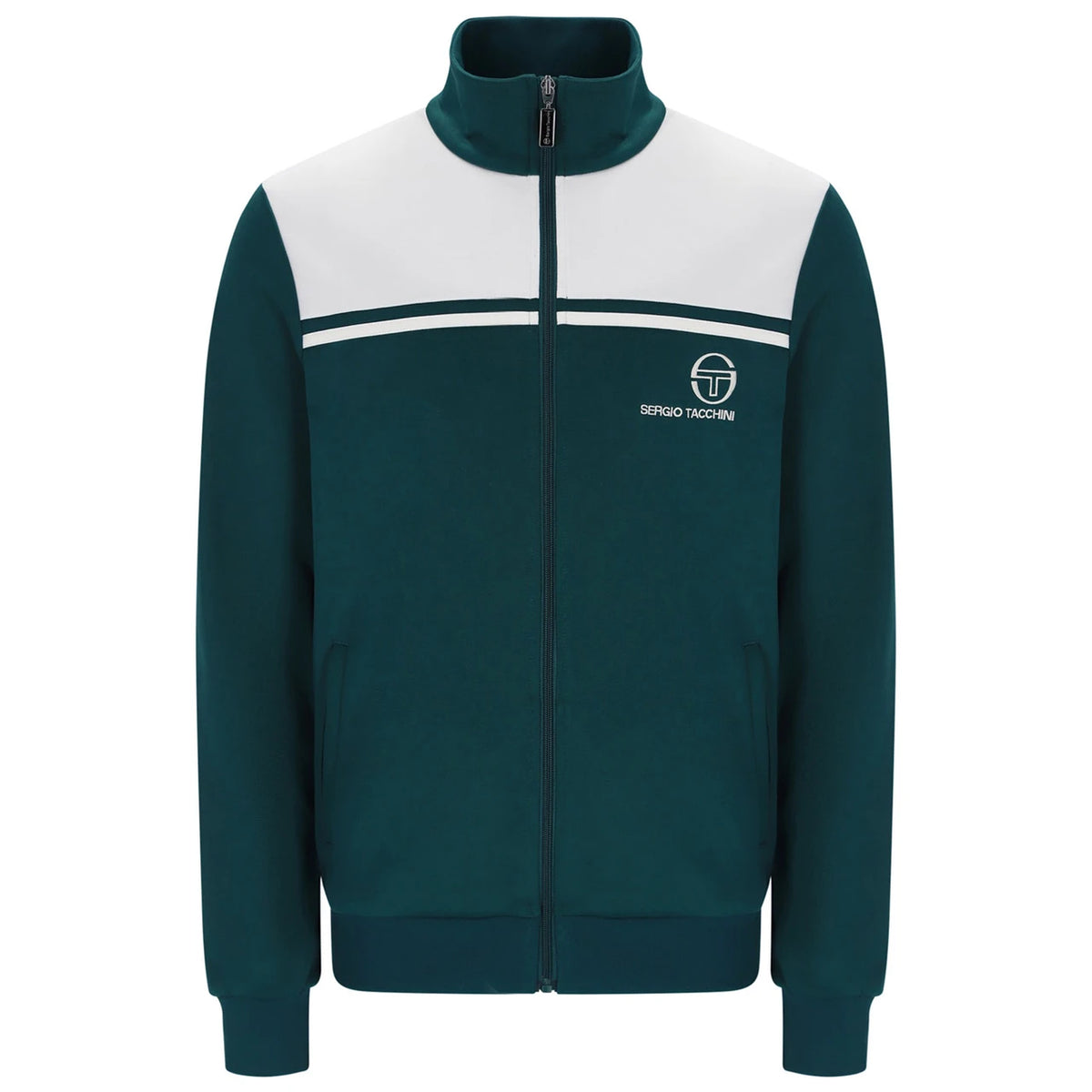 Sergio Tacchini STM21348 New Y/L Track Top 517 - Deep Teal/Gardenia