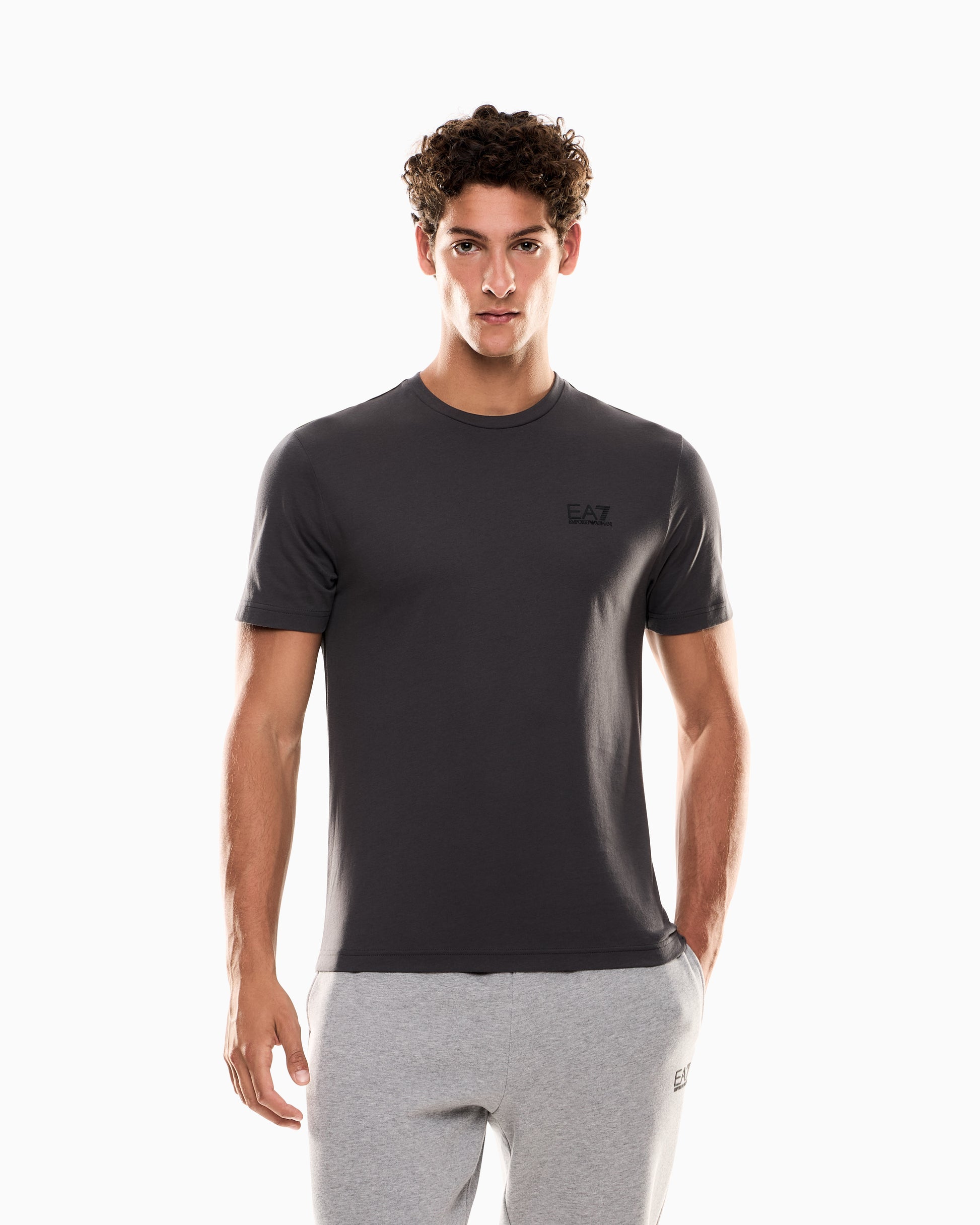 EA7 Emporio Armani 8NPT25 Pima Cotton Core T-Shirt - Asphalt