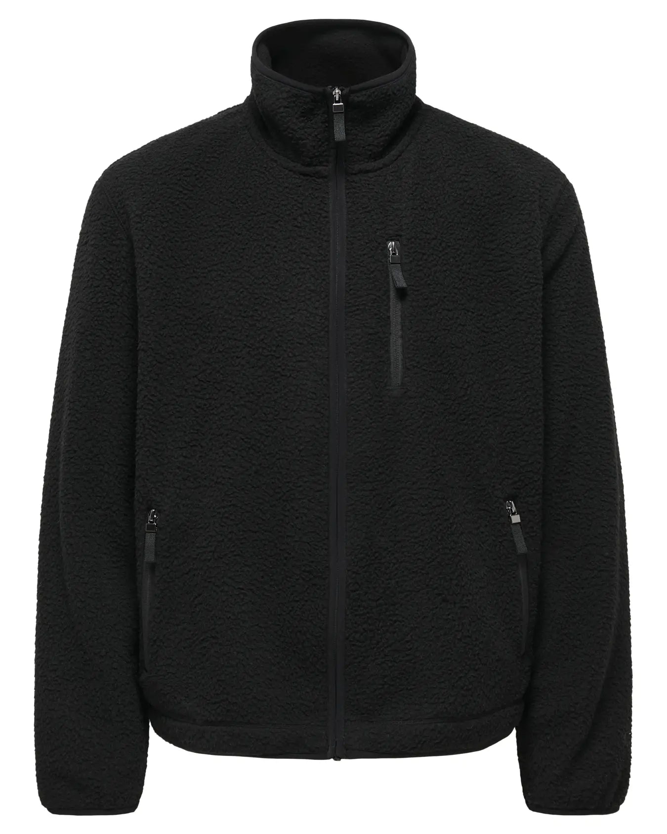 Only & Sons Life Sherpa Fleece Jacket - Black
