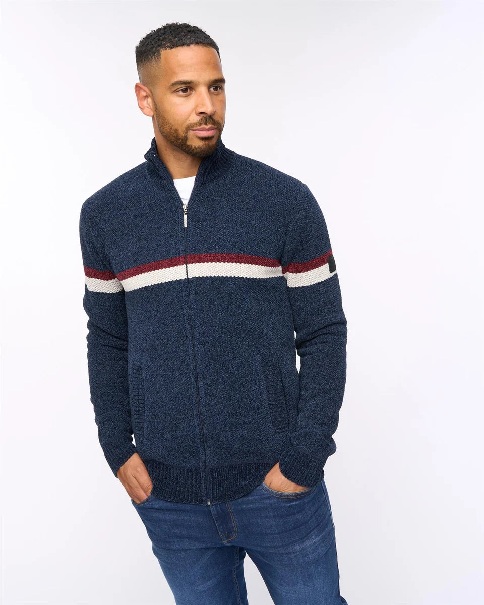 Bewley & Ritch Stampton Funnel Neck Full Zip - Navy