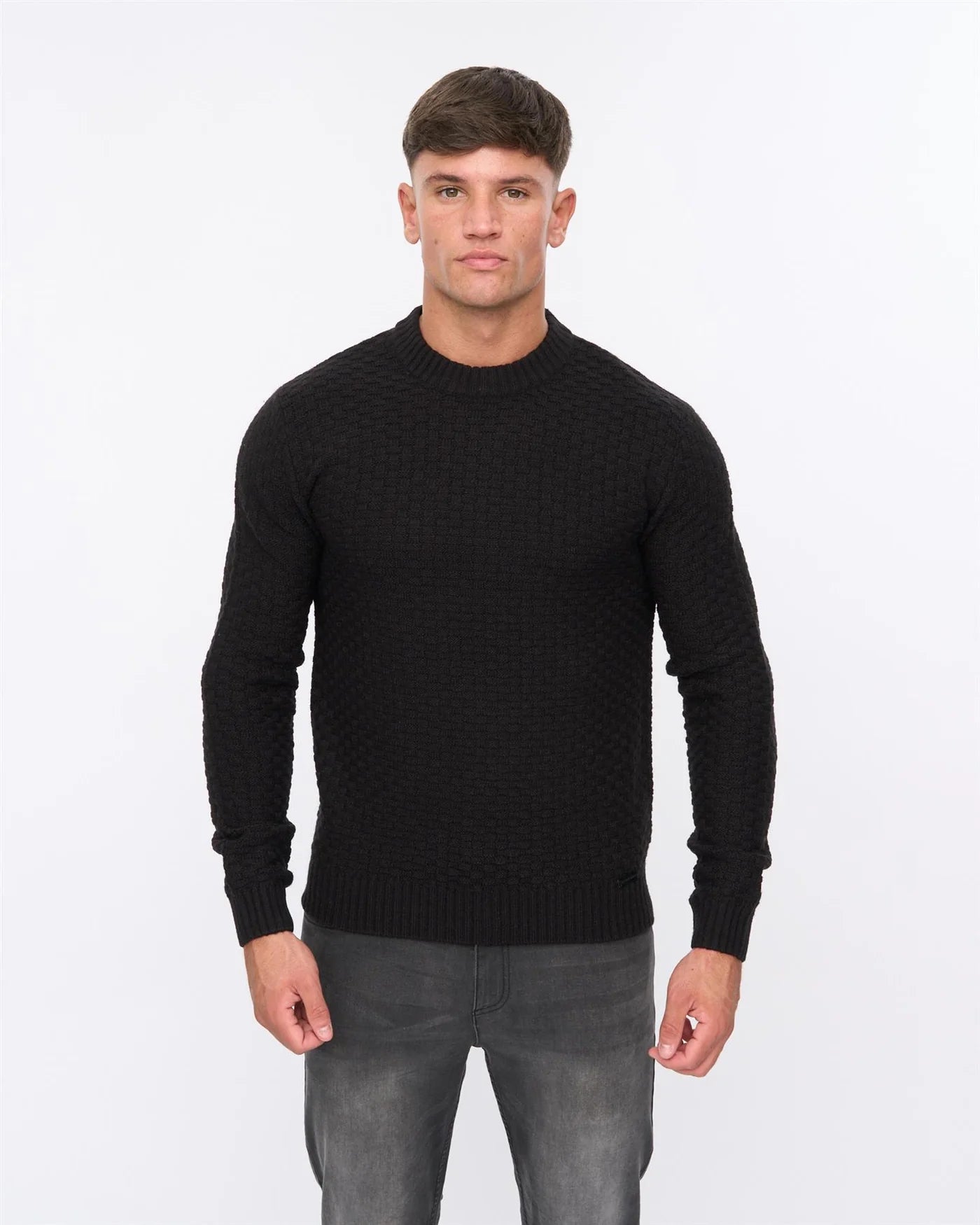 Duck and Cover Matera Texture Knit - Black