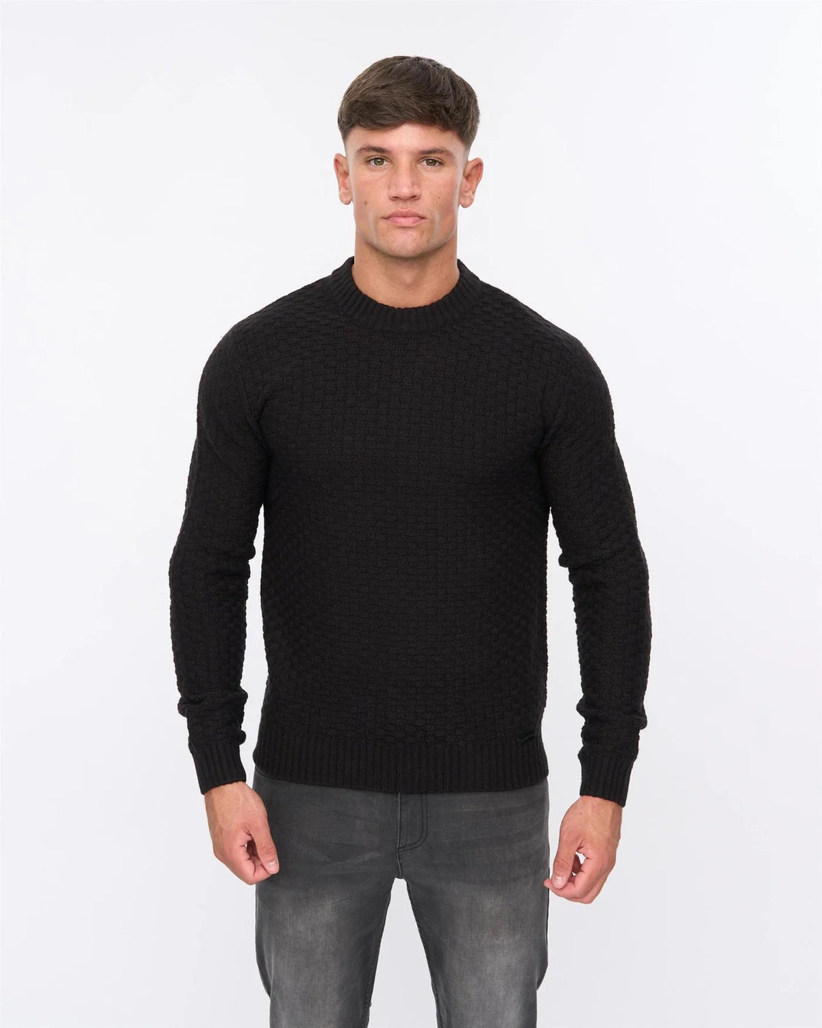 Duck and Cover Matera Texture Knit - Black