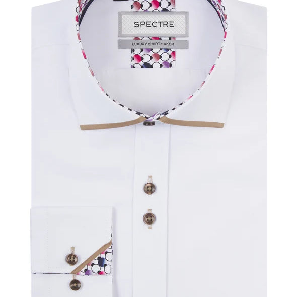 Spectre Adam Shirt - White & Tan