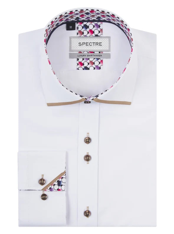 Spectre Adam Shirt - White & Tan